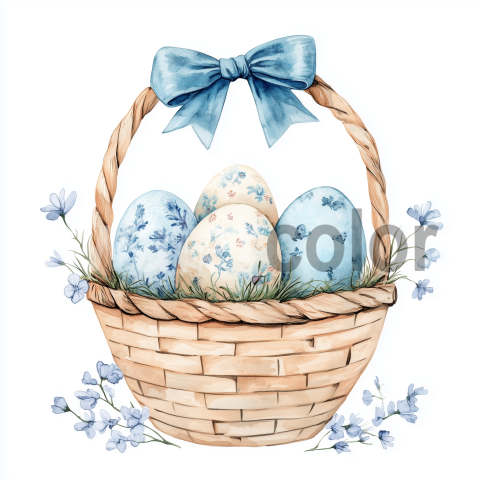 Floral Easter Egg Illustration